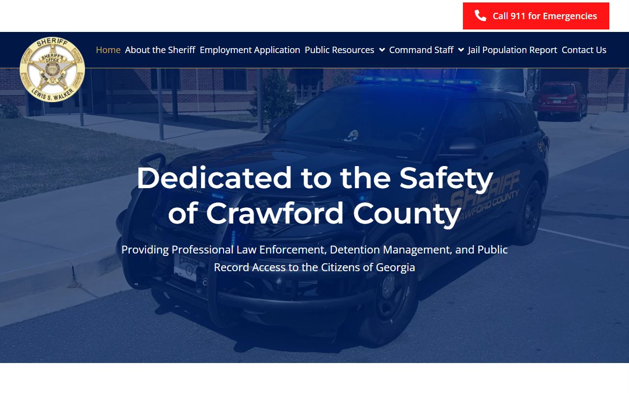 Crawford County inmate population sheriff homepage